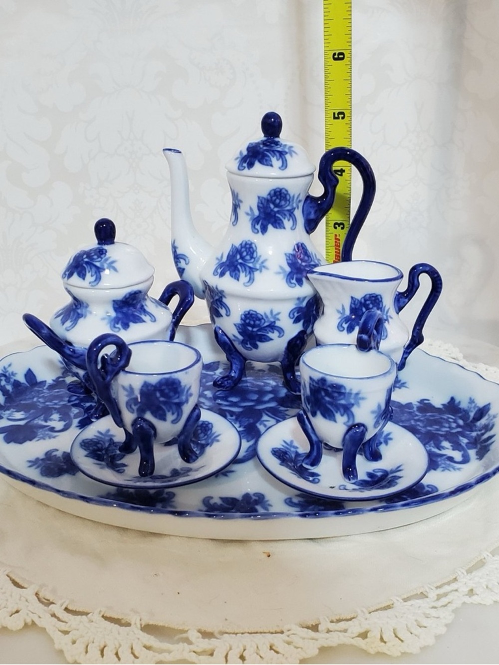 💙(UT) Vintage “Flow Blue” Childs Tea Set - Picture 7 of 10